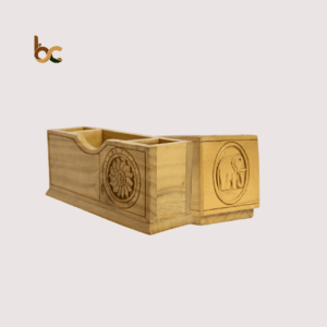 Hand Craved Pen Holder or Desk Organizer