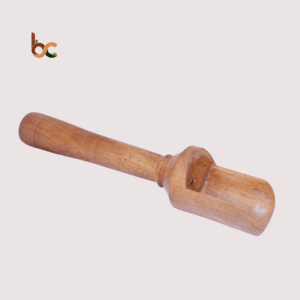 Handcrafted Wooden Scoop with Natural Finish & Functional Kitchen Design